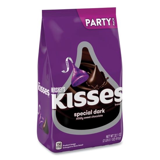 KISSES Special Dark Chocolate Candy, Party Pack, 32.1 oz Bag, Delivered in 1-4 Business Days1