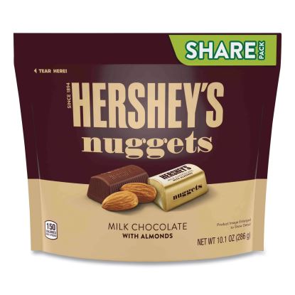 Nuggets Share Pack, Milk Chocolate with Almonds, 10.1 oz Bag, 3/Pack, Delivered in 1-4 Business Days1