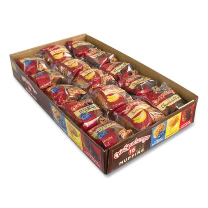 Muffins Variety Pack, Assorted Flavors, 4 oz Pack, 15 Packs/Box, Delivered in 1-4 Business Days1