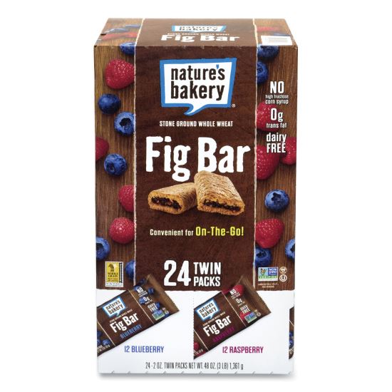 Fig Bars Variety Pack, 2 oz Twin Pack, 24 Twin Packs/Box, Delivered in 1-4 Business Days1