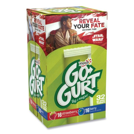 Go-Gurt Low Fat Yogurt, 2 oz Tube, 32 Tubes/Box, Delivered in 1-4 Business Days1