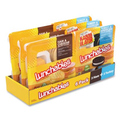 Lunchables Variety Pack, Turkey/American and Ham/Cheddar, 6/Box, Delivered in 1-4 Business Days1