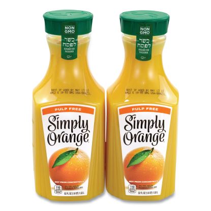 Orange Juice Pulp Free, 52 oz Bottle, 2/Pack, Delivered in 1-4 Business Days1