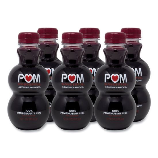 100% Pomegranate Juice, 12 oz Bottle, 6/Pack, Delivered in 1-4 Business Days1