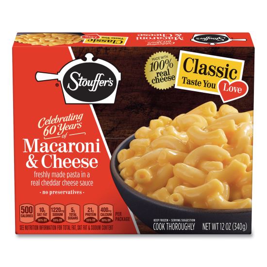 Classics Macaroni and Cheese Meal, 12 oz Box, 6 Boxes/Pack, Delivered in 1-4 Business Days1