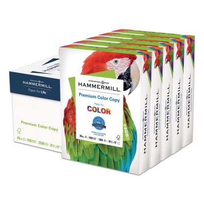 Premium Color Copy Print Paper, 100 Bright, 28lb, 8.5 x 11, Photo White, 500 Sheets/Ream, 5 Reams/Carton1