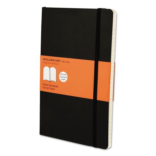 Classic Softcover Notebook, 1 Subject, Narrow Rule, Black Cover, 8.25 x 5, 192 Sheets1