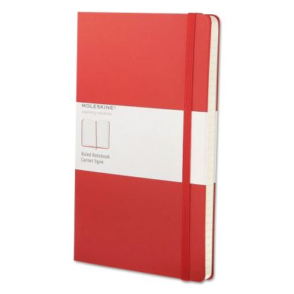 Classic Colored Hardcover Notebook, 1 Subject, Narrow Rule, Red Cover, 8.25 x 5, 240 Sheets1