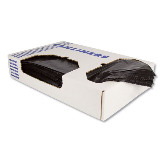 Linear Low-Density Can Liners, 10 gal, 0.55 mil, 24 x 23, Black, 500/Carton1