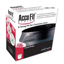 Linear Low Density Can Liners with AccuFit Sizing, 23 gal, 0.9 mil, 28" x 45", Black, 50/Box1