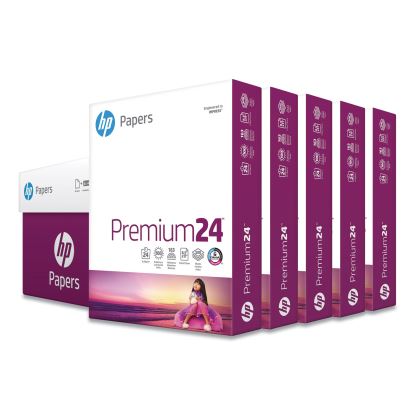 Premium24 Paper, 98 Bright, 24lb, 8.5 x 11, Ultra White, 500 Sheets/Ream, 5 Reams/Carton1