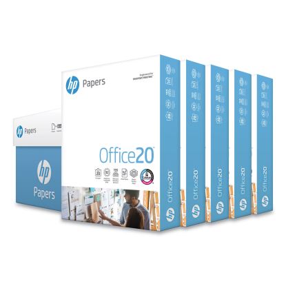 Office20 Paper, 92 Bright, 20 lb Bond Weight, 8.5 x 11, White, 500 Sheets/Ream, 5 Reams/Carton1