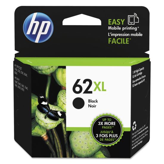 HP 62XL, (C2P05AN) High-Yield Black Original Ink Cartridge1