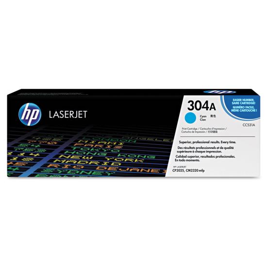 HP 304A, (CC531A) Cyan Original LaserJet Toner Cartridge1