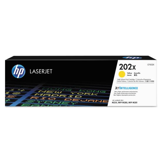 HP 202X, (CF502X) High-Yield Yellow Original LaserJet Toner Cartridge1