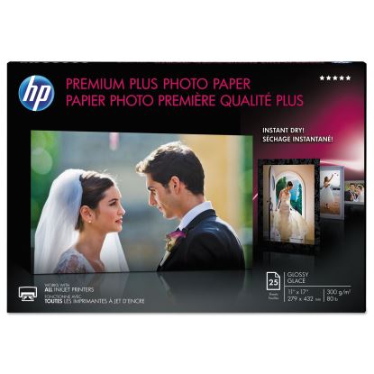 Premium Plus Photo Paper, 11.5 mil, 11 x 17, Glossy White, 25/Pack1