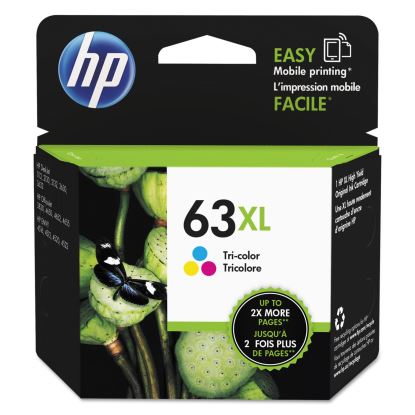 HP 63XL, (F6U63AN) High-Yield Tri-Color Original Ink Cartridge1