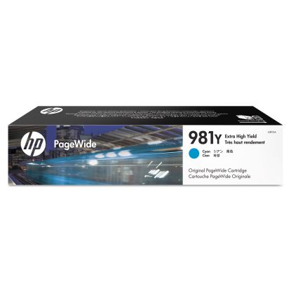 HP 981Y, (L0R13A) Extra High-Yield Cyan Original PageWide Cartridge1