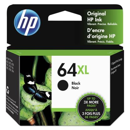 HP 64XL, (N9J92AN) High-Yield Black Original Ink Cartridge1