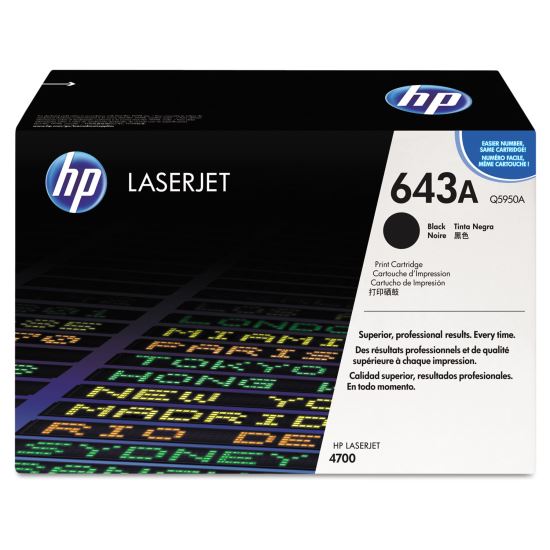 HP 643A, (Q5950A) Black Original LaserJet Toner Cartridge1