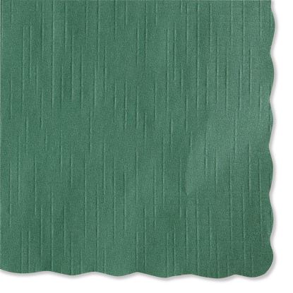 Solid Color Scalloped Edge Placemats, 9.5 x 13.5, Hunter Green, 1,000/Carton1