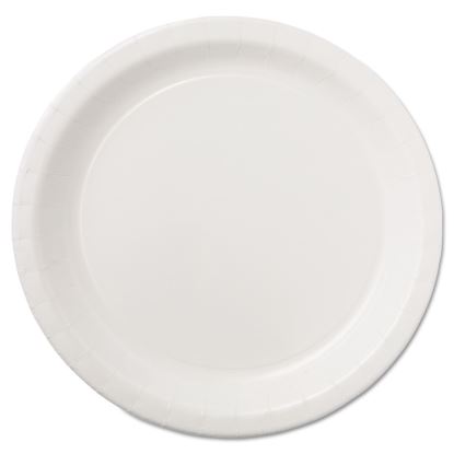 Coated Paper Dinnerware, Plate, 9" dia, White, 50/Pack, 10 Packs/Carton1
