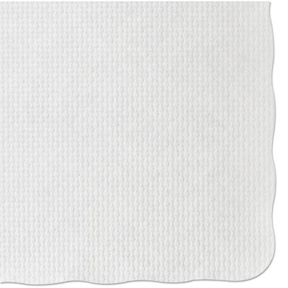 Knurl Embossed Scalloped Edge Placemats, 9.5 x 13.5, White, 1,000/Carton1