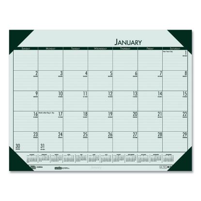 EcoTones Recycled Monthly Desk Pad Calendar, 22 x 17, Green-Tint/Woodland Green Sheets/Corners, 12-Month (Jan to Dec): 20221