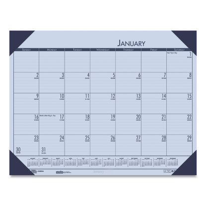 EcoTones Recycled Monthly Desk Pad Calendar, 22 x 17, Sunset Orchid Sheets, Cordovan Corners, 12-Month (Jan to Dec): 20221