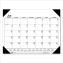 Recycled Economy Academic Desk Pad Calendar, 22 x 17, White/Black Sheets, Black Binding/Corners,14-Month(July-Aug): 2021-20221