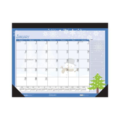 Recycle Desk Pad Calendar, Earthscapes Seasonal Artwork, 18.5 x 13, Black Binding/Corners,12-Month (Jan to Dec): 20231