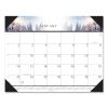 Recycled Full-Color Monthly Desk Pad Calendar, Nature Photography, 22 x 17, Black Binding/Corners,12-Month (Jan to Dec): 20232