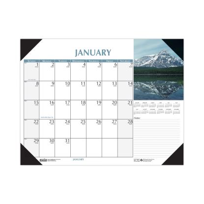 Earthscapes Scenic Desk Pad Calendar, Scenic Photos, 22 x 17, White Sheets, Black Binding/Corners,12-Month (Jan-Dec): 20221