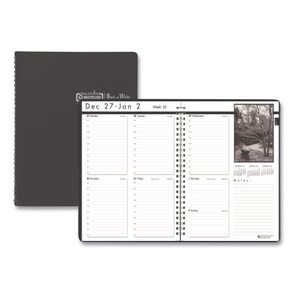 Black-on-White Photo Weekly Appointment Book, Landscapes Photography, 11 x 8.5, Black Cover, 12-Month (Jan to Dec): 20231