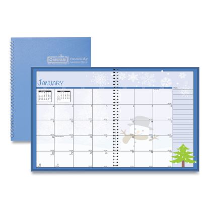 Seasonal Monthly Planner, Seasonal Artwork, 10 x 7, Light Blue Cover, 12-Month (Jan to Dec): 20231