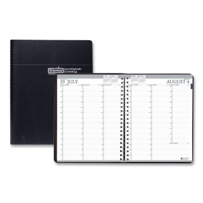 Recycled Professional Weekly Planner, 15-Minute Appts, 11 x 8.5, Black Wirebound Soft Cover, 12-Month (Aug-July): 2022-20231