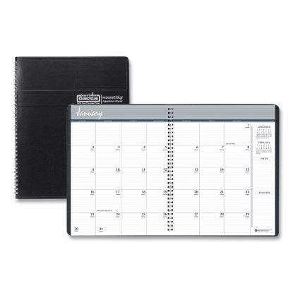14-Month Recycled Ruled Monthly Planner, 8.75 x 6.78, Black Cover, 14-Month (Dec to Jan): 2022 to 20241