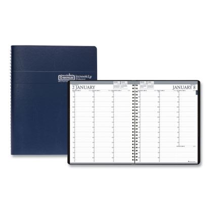 Recycled Professional Weekly Planner, 15-Minute Appts, 11 x 8.5, Blue Wirebound Soft Cover, 12-Month (Jan to Dec): 20231