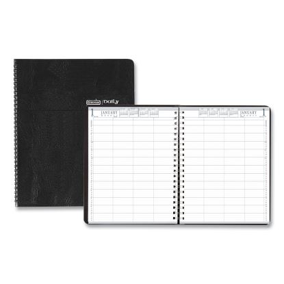 Eight-Person Group Practice Daily Appointment Book, 11 x 8.5, Black Cover, 12-Month (Jan to Dec): 20221