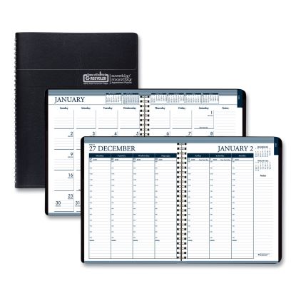 Recycled Wirebound Weekly/Monthly Planner, 11 x 8.5, Black Cover, 12-Month (Jan to Dec): 20231