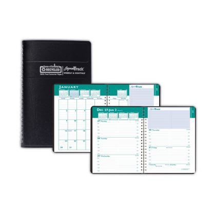 Express Track Recycled Weekly Appointment Book/Monthly Planner, 8 x 5, Black Cover, 13-Month (Jan to Jan): 2023 to 20241