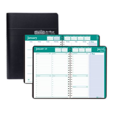 Express Track Recycled Weekly Appointment Book/Monthly Planner, 11 x 8.5, Black Cover, 13-Month (Jan to Jan): 2023 to 20241