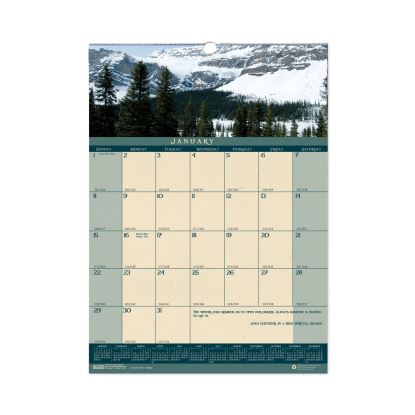 Earthscapes Recycled Monthly Wall Calendar, Color Landscape Photography, 12 x 16.5, White Sheets, 12-Month (Jan-Dec): 20221