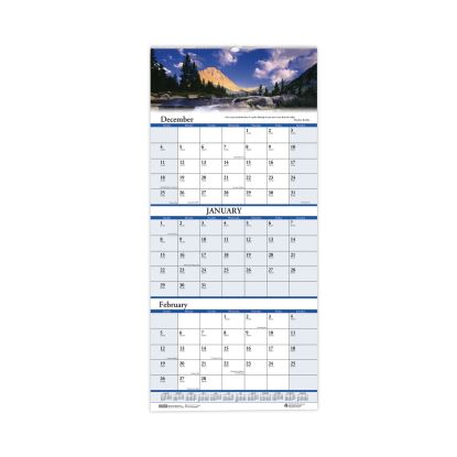 Earthscapes Recycled 3-Month Vertical Wall Calendar, Scenic Photography, 8 x 17, White Sheets, 14-Month (Dec-Jan): 2021-20231