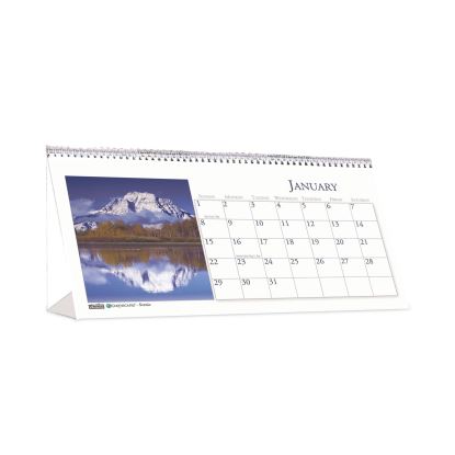 Earthscapes Recycled Desk Tent Monthly Calendar, Scenic Photography, 8.5 x 4.5, White/Multicolor Sheets, 20221