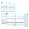Express Track Recycled Reversible/Erasable Yearly Wall Calendar, 24 x 37, White/Teal Sheets, 12-Month (Jan to Dec): 20221
