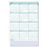 Express Track Recycled Reversible/Erasable Yearly Wall Calendar, 24 x 37, White/Teal Sheets, 12-Month (Jan to Dec): 20222