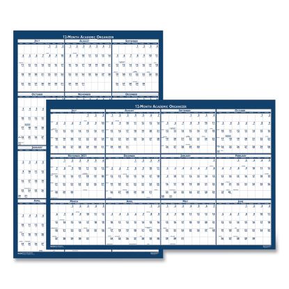 Academic Year Recycled Poster Style Reversible/Erasable Yearly Wall Calendar, 24 x 37, 12-Month (July to June): 2022 to 20231