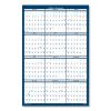 Recycled Poster Style Reversible/Erasable Yearly Wall Calendar, 18 x 24, White/Blue/Gray Sheets, 12-Month (Jan to Dec): 20232