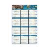 Earthscapes Recycled Reversible/Erasable Yearly Wall Calendar, Sea Life Photos, 24 x 37, White Sheets, 12-Month(Jan-Dec):20221